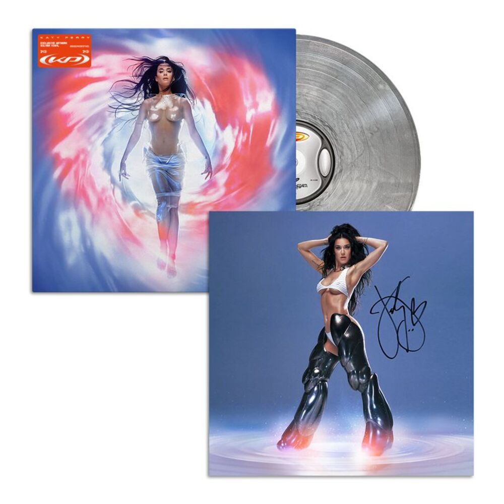 KATY PERRY 143 SIGNED VINYL WEB STORE EXCLUSIVE SILVER LP AUTOGRAPHED RECORD